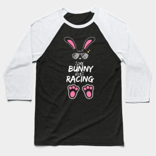 Some Bunny Loves Racing Easter Baseball T-Shirt